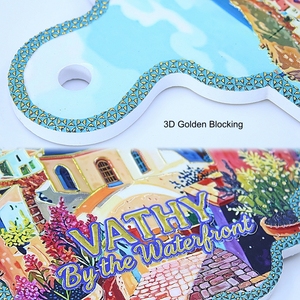 Juego de 7 Salvamanteles de Cerámica Mediterránea con Base de Madera, Resistentes al Calor, para Decoración de Mesa de Cocina - Product Image 5