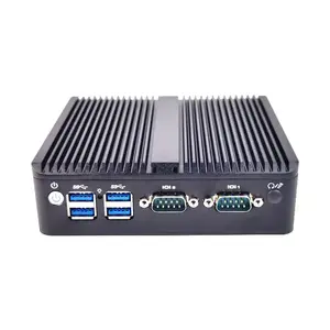 Fansız J1900 barebone PC 4 Gigabit lan yönlendirici güvenlik duvarı mini pc ağ sunucusu J1900 4 Lans 2COM güvenlik duvarı fansız mini pc