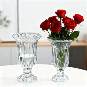 כפר הוריקן אמנות דקו ידידותי לסביבה הפה רחב ברור ואז קריסטל גדול תפאורה זכוכית גדולה - Product Image 4