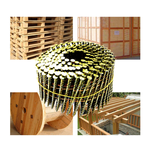 Yüksek kalite fabrika pnömatik ahşap palet kullanımı için çivi tabancası harmanlanmış vida halkası helisel şaft tel bobin çivi - Product Image 6