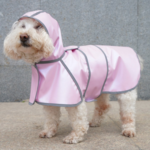 Manteau imperméable en PU pour animaux de compagnie avec capuche, cape réfléchissante pour chiens de petite taille, vêtements pour jours de pluie printemps-été - Product Image 2