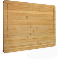 Planche à découper en bambou, grande planche à découper en bois avec rainure pour les jus - Planche à découper en bois pour couper, préparer et servir