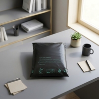 Sac de Courrier Biodégradable Noir Écologique Compostable Personnalisé pour Petites Entreprises, Emballage de Vêtements Entièrement Personnalisé, Nouveau