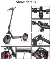 Scooter électrique Citycoco M4 500W unisexe pliable à deux roues, batterie intelligente de grande capacité avec siège en option pour utilisation en ville