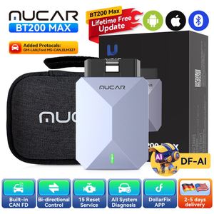 เครื่องสแกนรถยนต์ MUCAR BT200 MAX AI Diagnostic CANFD ELM327 รองรับโปรโตคอล <span class=keywords><strong>OBD2</strong></span> ระบบเต็มรู<span class=keywords><strong>ป</strong></span>แบบ พร้อมฟังก์ชั่นรีเซ็ต 15 รายการ อั<span class=keywords><strong>ป</strong></span>เดตฟรีตลอดอายุการใช้งาน - Product Image 1