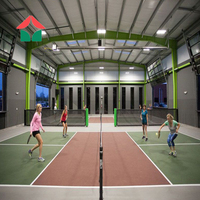 Bâtiment de gymnastique préfabriqué en acier économique pour centre sportif universitaire, construction rapide, panneau sandwich isolant en option.