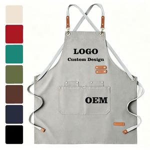 Canvas Sleeveless OEM Waist Work <b>Apron</b> Reusable Lightweight Breathable Waterproof Oil for Restaurants Barista <b>Kitchen</b> BBQ Home - Product Image 1