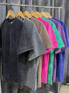 Camiseta de algodón personalizada para streetwear, 230g, lavada, lisa, oversize, con hombros caídos, estampado de alta calidad, tejido sólido de gran gramaje - Product Image 5