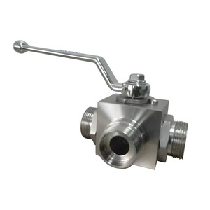 Vanne à boisseau sphérique King KHB3K SS304, raccord en T, filetée 1 pouce, haute pression, pour produits pétroliers - Product Image 1