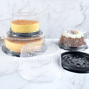 Caja Redonda de Plástico para Pastel con Tapa de Domo, Muestra Gratis - Product Image 5