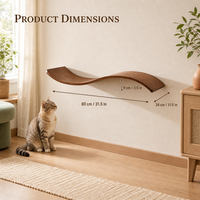 Perchoir mural incurvé pour chat en bois massif, étagère flottante pour chat, planche murale gain de place pour grimper, accessoire moderne pour arbre à chat domestique