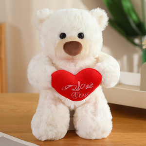 Adorabile Orsacchiotto di San Valentino in 3 Colori, Design con Cuore e Rosa, Antistress, Peluche Super Morbido per Regali e Decorazioni Casa - Product Image 2