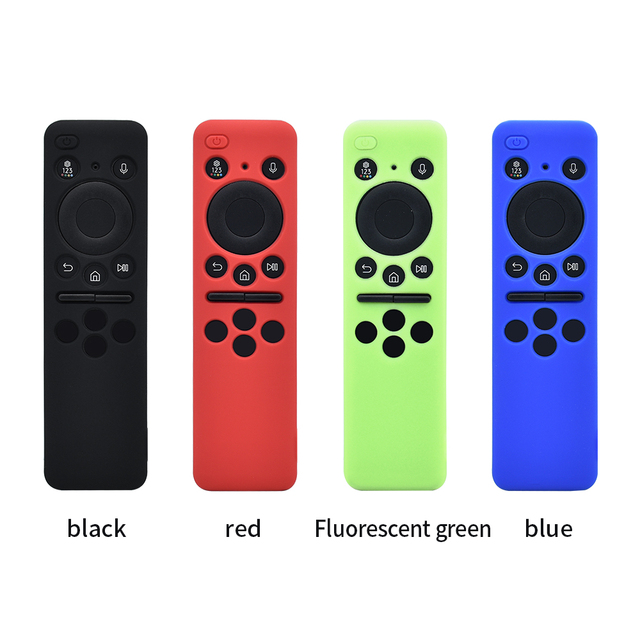 Samsung Solar Remote Control Cover 3D Lychee Pattern Silicone Case Luminous Anti-Drop Anti-Scratch Waterproof Model BN59-01432A