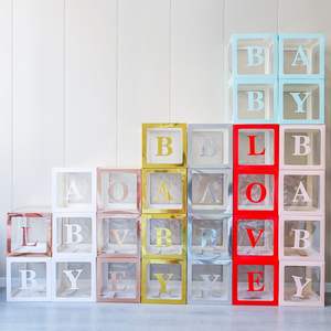 Grande boîte-cadeau avec un ballon pour nouveau-né pour la fête d'anniversaire de <span class=keywords><strong>b</strong></span>é<span class=keywords><strong>b</strong></span>é et les décorations de mariage Accessoires de fête - Product Image 2