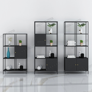 Estante Organizador de Alambre Metálico para Muebles, Blanco y Negro, 4 Niveles, Estantes para Almacenamiento en el Hogar, Unidad de Almacenamiento y Estantería con Gancho - Product Image 6