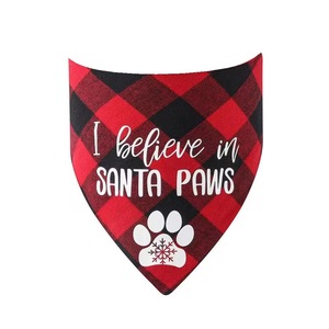 New cross-border plaid fabric Christmas pet triangular bib, drool bib, dog scarf, cat bib, <b>neck</b> <b>warmer</b>, and diaper bib - Product Image 4