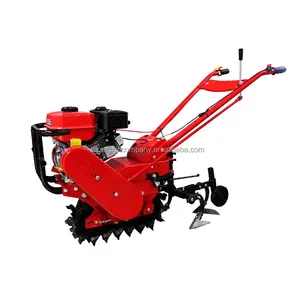 Single Ploughing Plough Hand Gasoline Supply Chain Track Mini Tiller