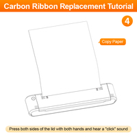 Imprimante thermique portable NETUM haute résolution 300 dpi - Compatible avec le papier A4, noyau à base de cire, garantie 1 an, en stock