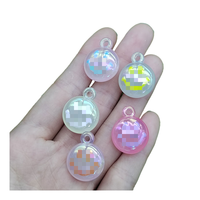 Pendentif rond Kawaii avec trou perles Cabochon pour bijoux pendentifs stylo embellissement