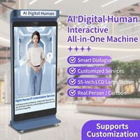 Robot IA, machine tout-en-un interactive humain-numérique IA, réceptionniste intelligent virtuel 3D à grand écran interactif