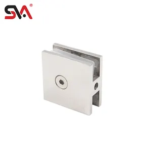 China Direct Manufacturer Bathroom Tempered Glass Door Stainless Steel Wall Mounted Glass Clamp