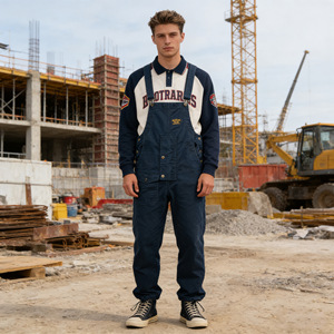 OEM Deck Pants Workwear Overalls <strong>Trousers</strong> <strong>Moleskin</strong> Cotton Khaki Navy Unisex Amekaji Style Jumpsuit - Product Image 2