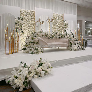 Janji bunga buatan barisan bunga mawar putih taplak bunga pernikahan untuk hiasan tengah meja pernikahan - Product Image 2