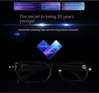 Lunettes de lecture PC unisexe anti-lumière bleue pas chères, monture noire, verres transparents, ultra-légères, tendance, pour visages en forme de losange, marque personnalisée