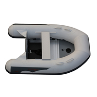 Bateau pneumatique gonflable en PVC de 2,7 m pour 3 personnes, idéal pour la pêche, le rafting et les sports nautiques sur lac, comme tender motorisé et pour le surf/plongée en extérieur