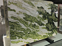 Table basse carrée moderne en marbre vert poli HDSTONE, prix d'usine, pour la décoration de suites d'hôtel et de salons