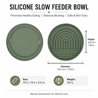 Gamelle pour chien en silicone de qualité alimentaire la plus vendue avec tapis de léchage à ventouse pour une alimentation lente, prévient l'étouffement et favorise une ingestion plus décontractée