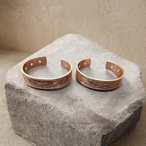 Bracelet en cuivre pour la guérison, vente en gros de bracelets manchette en cuivre torsadés, bracelets manchette en cuivre et laiton de créateur, bijoux de mode - Product Image 3