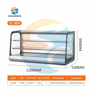 Gabinete comercial para calentar alimentos, mesa eléctrica, escaparate para calentar alimentos, calentador de pasteles y exhibición de alimentos calientes, calentador de repostería para aperitivos - Product Image 5