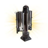 Bouilloire solaire écologique en vente chaude, 800W, chauffe-eau portable en verre, jauge de température, noir, compatible avec les plaques à induction, pour tous