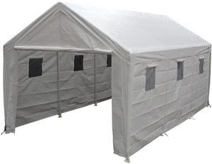 Tenda Carport Portatile per Due Auto, Impermeabile in PVC con Telaio in Acciaio, per Garage, <span class=keywords><strong>Parcheggio</strong></span> <span class=keywords><strong>e</strong></span> Utilizzo come Capanno - Product Image 1