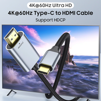 1M 2M 3M HDMI-Kabel 4K 30HZ 60HZ Aluminiumgehäuse Ultra-HD-Kabel Hochgeschwindigkeits-Typ C zu HDMI-Kabeln für iPhone Laptop und Tablet