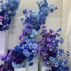 ดอกไม้ประดิษฐ์สีน้ำเงินรอยัล Jinxi ขนาด 30 ซม.-100 ซม. ดอกไม้ผ้าไหมสำหรับตกแต่งเพดานงานแต่งงาน - Product Image 4