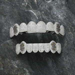 G028 Top 8 Botom 8 Tooth <span class=keywords><strong>Grilz</strong></span> Symbole coloré Full CZ <span class=keywords><strong>Grilz</strong></span> Pour hommes et femmes - Product Image 4