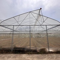 Hete Aanbieding Sri Lanka Enkelspannings Landbouwkas Grote Formaat Zaagtandvormige Kas Bovenventilatie 150/200 micro PE Folie Gegalvaniseerd Staal