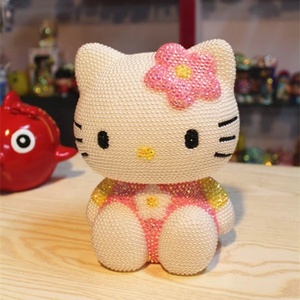 2025 phim hoạt hình kuromi Kawaii DIY Piggy ngân hàng DIY kim cương dính figurine DIY Mô hình helloo <span class=keywords><strong>Kitty</strong></span> món quà sinh nhật - Product Image 2