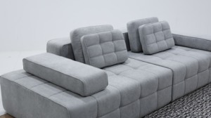 Sofá Cama Tapizado en Pelo de Conejo de Lujo, Sofá de Ocio Moderno y Cómodo con Cojín de Esponja - Product Image 2