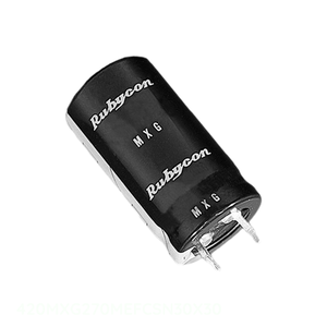Manufacturer Channel Through Hole 270 uF 420MXG270MEFCSN30X30 CAP ALUM 270UF 20% 420V SNAP TH Capacitor - Product Image 1