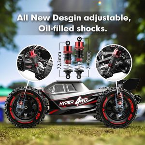 HYPER GO H14BM V3 Camioneta RC sin Escobillas a Escala 1/14, <span class=keywords><strong>4X4</strong></span> Todoterreno, Impermeable, Eléctrica, <span class=keywords><strong>de</strong></span> Alta Velocidad (50 mph), Truggy Extremo <span class=keywords><strong>de</strong></span> Resina - Product Image 4