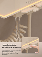 Ensemble de douche mural moderne en aluminium avec lumière nocturne intégrée et tringle coulissante pour salle de bain, cuisine extérieure, hôtels et villas