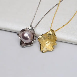 Base de Plata S925 para Colgante de Concha, para 10-11 Perlas, Accesorios y Componentes para Joyería DIY - Product Image 1