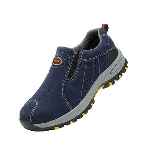 Bota de seguridad de aceite impermeable resistente a altas temperaturas S3 para hombre con puntera de cuero de gamuza industrial ligera de alta visibilidad - Product Image 3