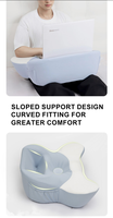 Oreiller ergonomique moderne en mousse à mémoire de forme avec zonage scientifique, accoudoir à courbe adaptée, soutien cervical pour étirement, Plant/Marine