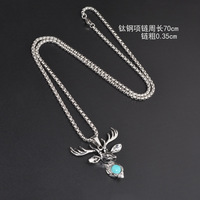 Collier en acier titane pour hommes et femmes, Hip Hop, pendentif hexagonal, chaîne Simple, bijoux Hip Hop
