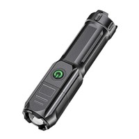 Linterna LED Recargable con Manivela, Resistente al Agua, con Zoom, Doble Carga, para Camping, Senderismo, Emergencias, de Bolsillo