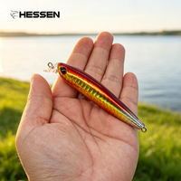 NOUVEAU Hessen 9cm/10g Leurre Minnow Fluorescent de surface à profondeur de plongée, Spécial Été pour la pêche à la Carpe, au Bar, au Brochet, au Marlin, au Cabillaud en eau salée